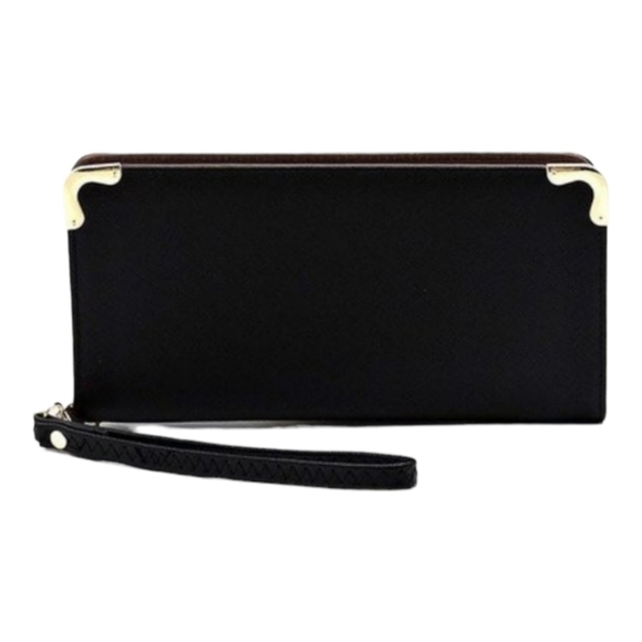 Inspired Boutique Handbags - 🔥 NWT🔥 Black Faux Leather Zip Wallet